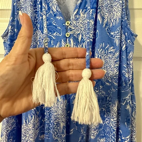 Lilly Pulitzer Malone Cotton Maxi Dress 🤍💙 - Picture 5 of 14